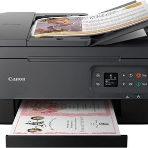 Canon PIXMA TR7020a All-in-One Wireless Color Inkjet Printer, with Duplex Printing, Mobile Printing, and Auto Document Feeder, Black, Works with Alexa